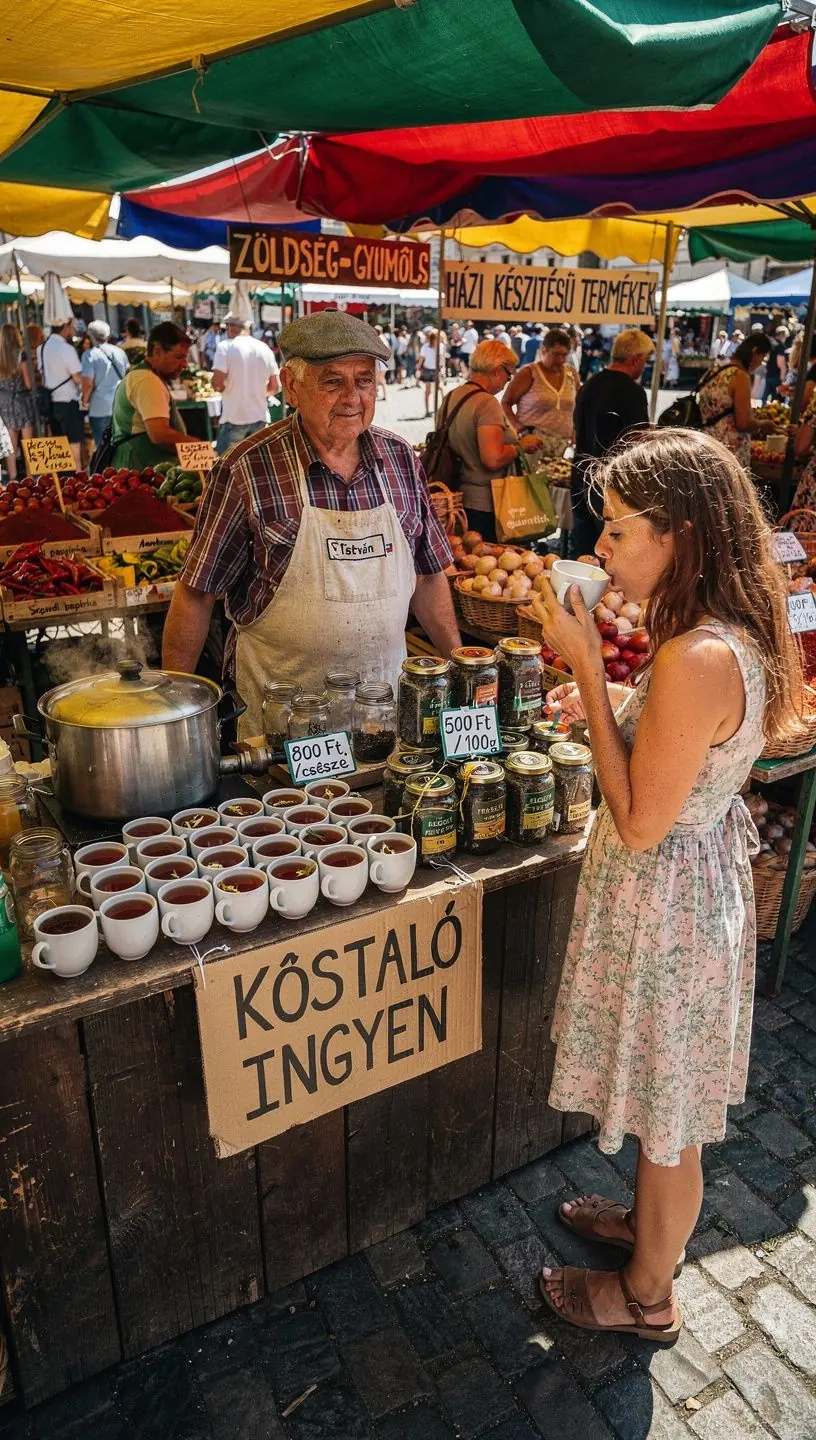Reggeli asztal, ahol az ír tea mellett tojás és szalonna található.