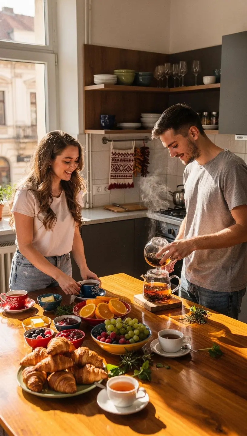 Ír tea doboza, rajta tradicionális mintákkal és felirattal.
